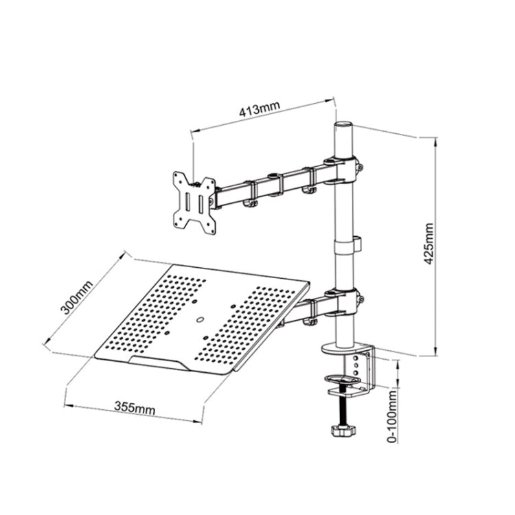 Laptop Stand Desktop LCD Dual Purpose Computer Lift Rotatable Dual Screen Bracket - Laptop Stand by buy2fix | Online Shopping UK | buy2fix