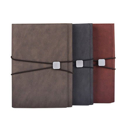 A5 Business Loose-leaf Notebook Office Stationery Leather PU Notepad(Light Coffee) - Notebooks by buy2fix | Online Shopping UK | buy2fix