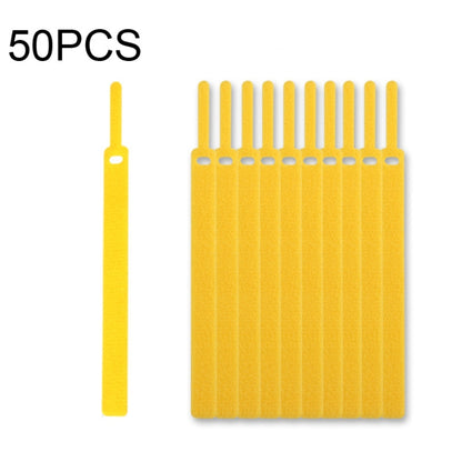 50 PCS Needle Shape Self-adhesive Data Cable Organizer Colorful Bundles 12 x 115mm(Yellow) - Cable Organizer by buy2fix | Online Shopping UK | buy2fix