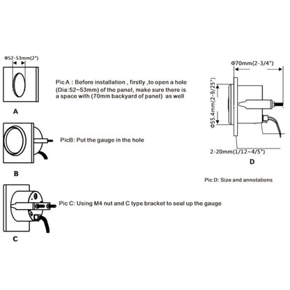 PMM2 DN52mm 12/24V 0-190Ohm Marine Balance Table Lift Table(BN) - Marine Accessories & Parts by buy2fix | Online Shopping UK | buy2fix