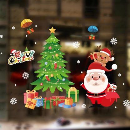 Santa Claus Hanging Stickers Shop Window Glass Door Living Room Wall Stickers(6307) - Christmas Stickers by buy2fix | Online Shopping UK | buy2fix