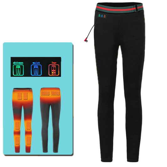 USB Rechargeable Smart Heating Outdoor Thickened Casual Trousers, Size: 2XL(Black) - Casual Pants by buy2fix | Online Shopping UK | buy2fix