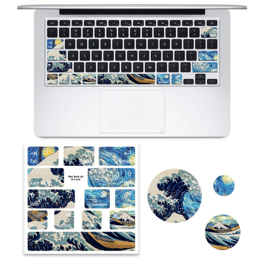 for Macbook Air 13.3 inch 5pcs Laptop Keyboard PVC Sticker(Wave) - Keyboard Protector by buy2fix | Online Shopping UK | buy2fix