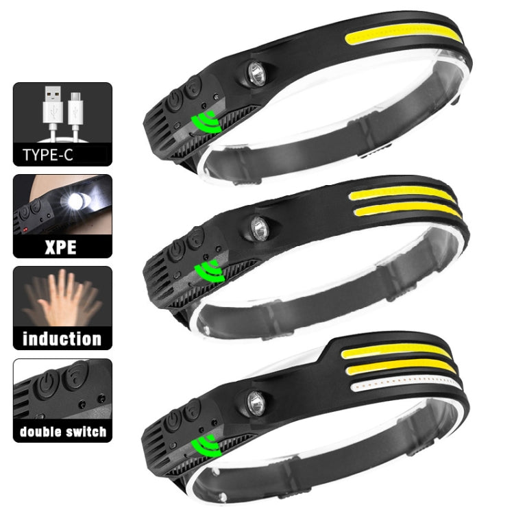 W689-3 White Light  USB Rechargeable Motion Sensor Headlamp COB Outdoor Fishing Flashlight - Headlamp by buy2fix | Online Shopping UK | buy2fix