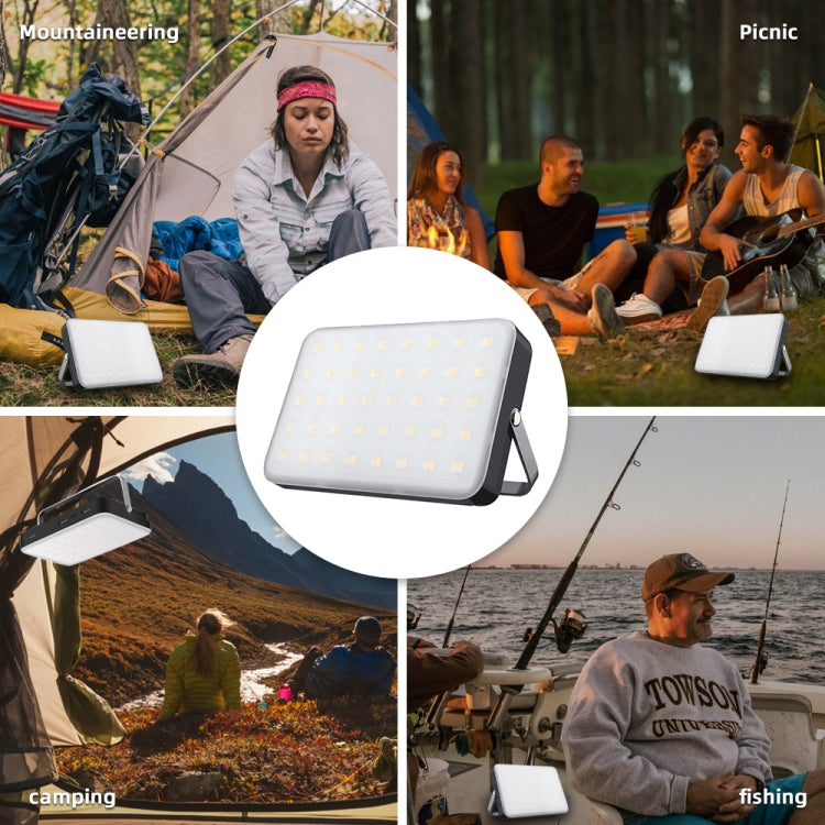 Outdoor Camping LED Light Waterproof USB Rechargeable Lighting(Black) - Camping Lighting by buy2fix | Online Shopping UK | buy2fix