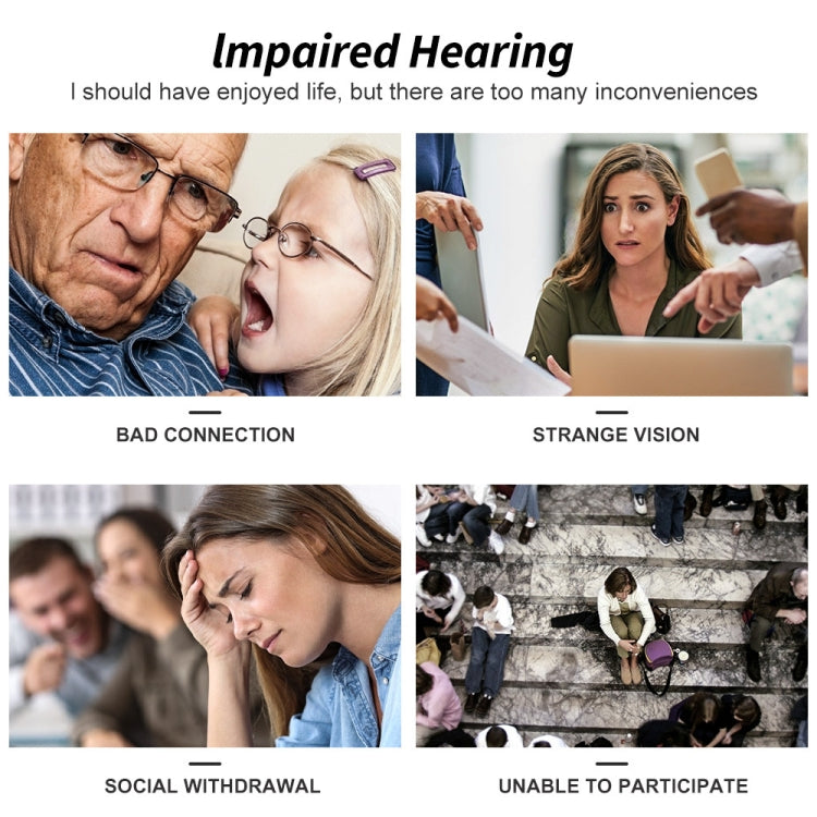 AN127 Invisible In-Ear Hearing Aid Sound Amplifier For The Elderly And Hearing Impaired(Blue Left Ear) - Hearing Aids by buy2fix | Online Shopping UK | buy2fix