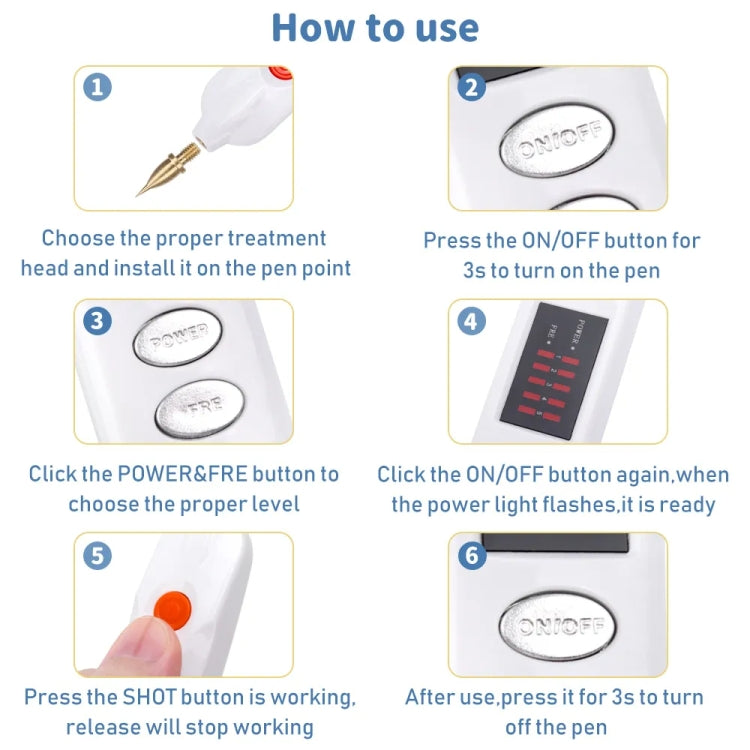 Spot Mole Pen Spot Removal Instrument Home Beauty Instrument, Spec: Charging Model EU Plug(Golden) - Beauty Instrument by buy2fix | Online Shopping UK | buy2fix