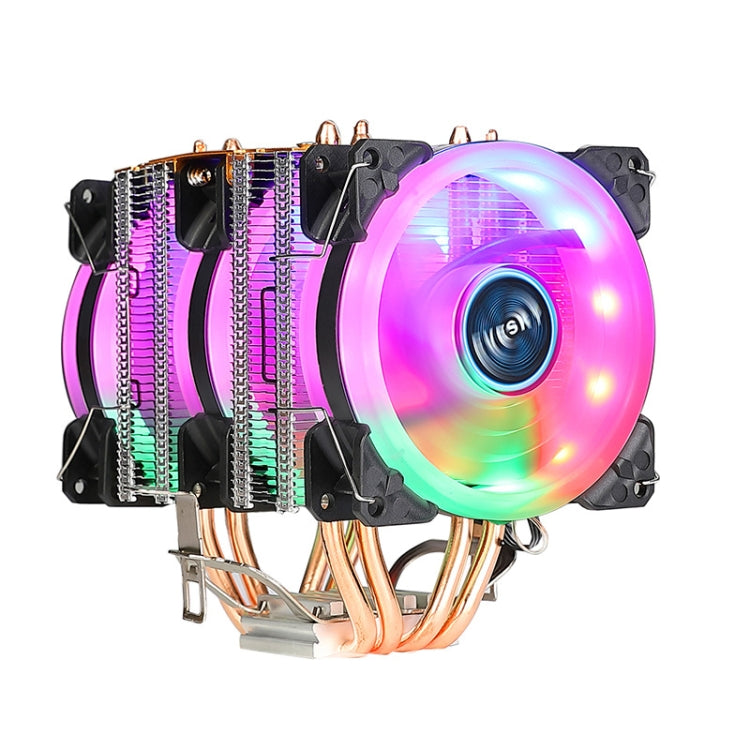 EVESKY 600 Desktop Computer 4 Copper Tube Mute CPU Cooling Fan, Color: Color Three Fans - Fan Cooling by EVESKY | Online Shopping UK | buy2fix