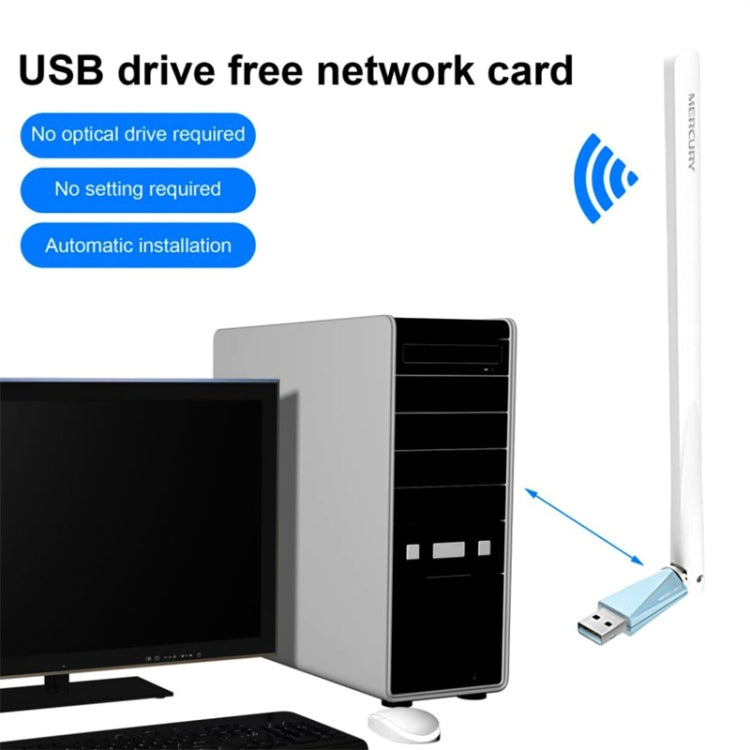 MERCURY MW150UH Mini USB Wireless Network Card Desktop Computer Laptop Wifi Receiver - USB Network Adapter by MERCURY | Online Shopping UK | buy2fix
