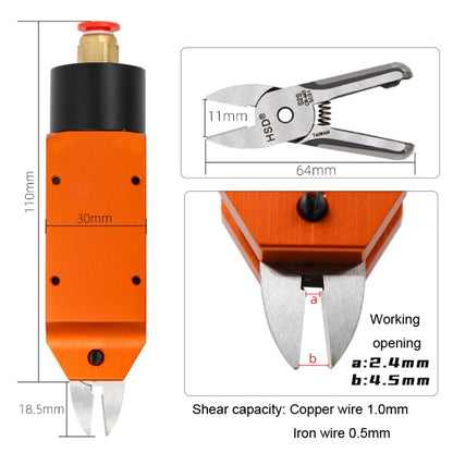 HSD MS-5+S2S Cut Metal Set 2 In 1 Pneumatic Snip Plier Cutting Metal Plastic Model Scissor Tool - Pliers by HSD | Online Shopping UK | buy2fix