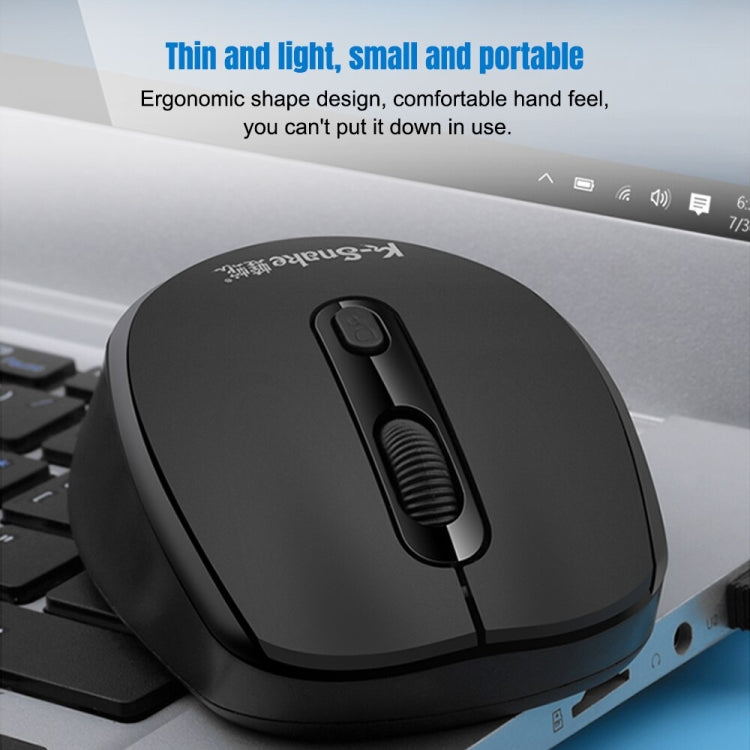 K-Snake WK800 Wireless 2.4G Keyboard Mouse Set Tabletop Computer Notebook Business Office House Use, Color: Black - Wireless Keyboard by K-Snake | Online Shopping UK | buy2fix