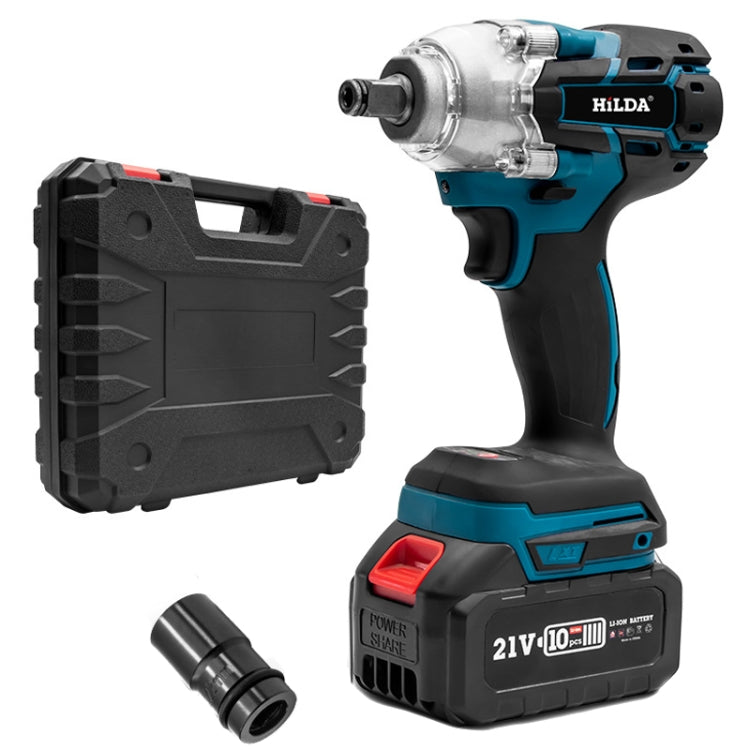 HILDA Motorized Wrenches Lithium Repair Parts With 22mm Socket, EU Plug, Model: Blue With 1 Battery+1 Charger(3000mAh) - Screws by HILDA | Online Shopping UK | buy2fix