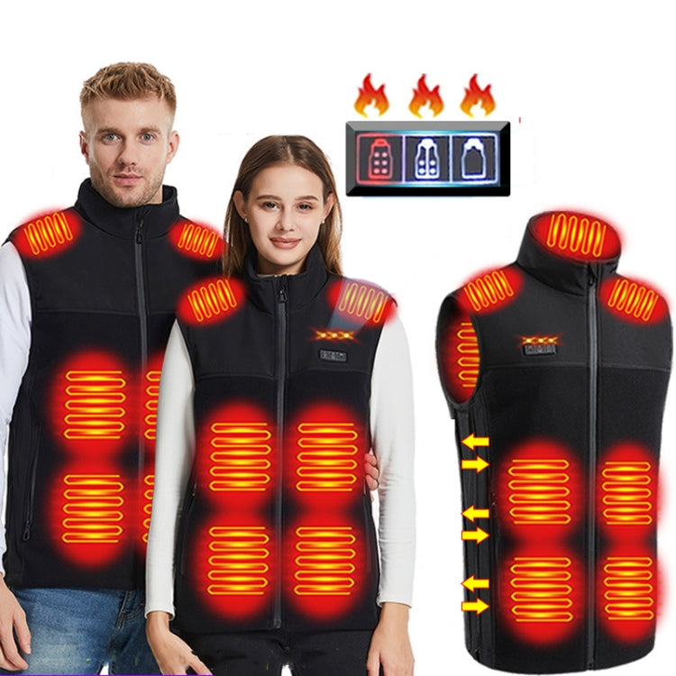 Heated Vest USB Charging Smart Heating Clothing 13 Zones Heating 3 Switch Control, Size: S/M/L(Black) - Loose Coat by buy2fix | Online Shopping UK | buy2fix