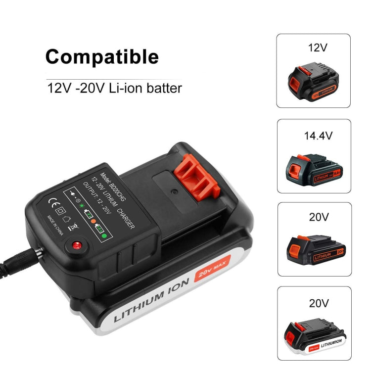 BD20CHG For Battery 20V Lithium Battery Charger Electric Tool Accessories, Plug: EU - Electric Saws & Accessories by buy2fix | Online Shopping UK | buy2fix