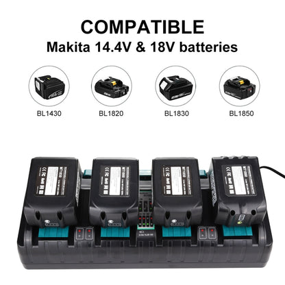 4 Ports 14.4-18V Lithium-Ion Charger DC18SF For Makita BL1430 / BL1820 / BL1830 / BL1850, Model: AU - Electric Saws & Accessories by buy2fix | Online Shopping UK | buy2fix