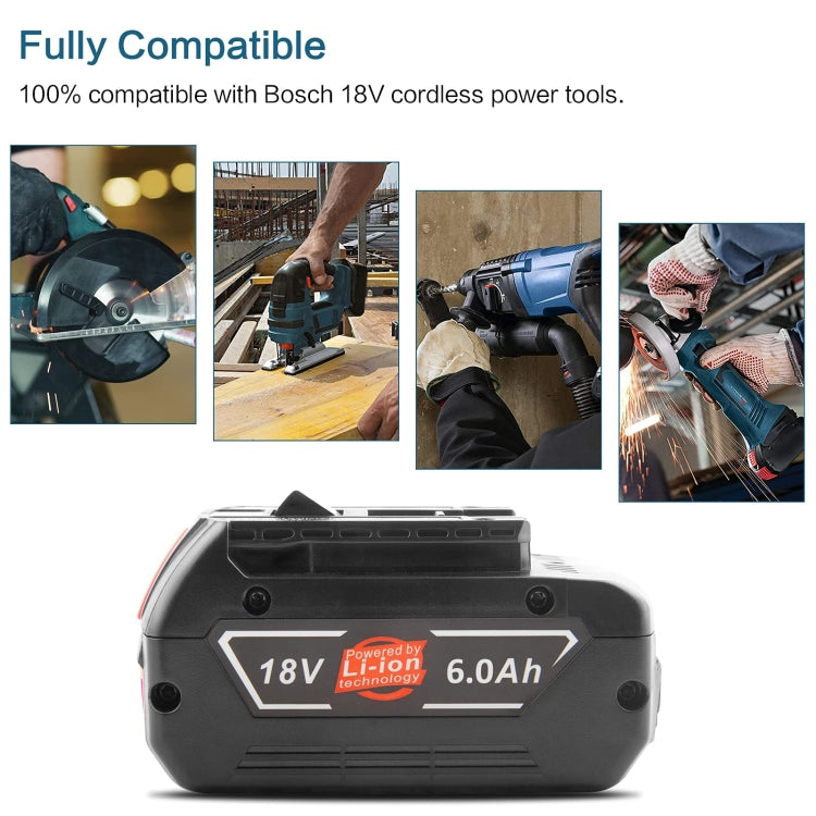 3000mAh 18V Electric Tool Battery Electrical Drilling Spare Battery, For Bosch BSH180 / CAG180-01 / CCS180 / CCS180B / CCS180K - Electric Saws & Accessories by buy2fix | Online Shopping UK | buy2fix