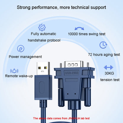 JINGHUA USB To RS232 Serial Cable DB9 Pin COM Port Computer Converter, Length: 1.2m - RS485 / RS232 Series by JINGHUA | Online Shopping UK | buy2fix