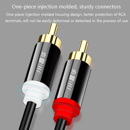 JINGHUA 2RCA Double Lotus Plug Audio Cable Left/Right Channel Stereo Amplifier Connection Wire, Length: 1.5m - RCA Cable by JINGHUA | Online Shopping UK | buy2fix