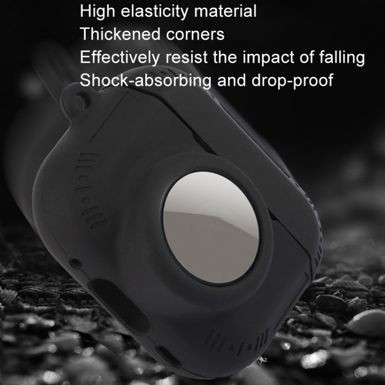 For AirPods Pro 2 / Airtag 2 In 1 All-inclusive Silicone Anti-drop Protection Case(Black) - For AirPods Pro 2 by buy2fix | Online Shopping UK | buy2fix