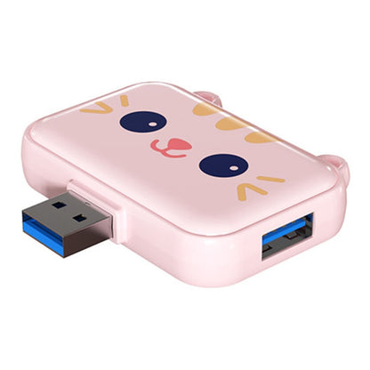 3 In 1 USB Hub For iPad / Phone Docking Station, Port: 3A USB3.0+USB2.0 x 2 Pink - USB 3.0 HUB by buy2fix | Online Shopping UK | buy2fix