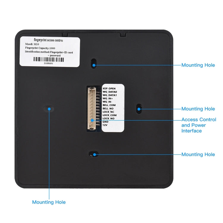 M10 Smart ID Card Recognition Fingerprint Access Control All-in-one Attendance Machine(English Version) - Attendance System by buy2fix | Online Shopping UK | buy2fix