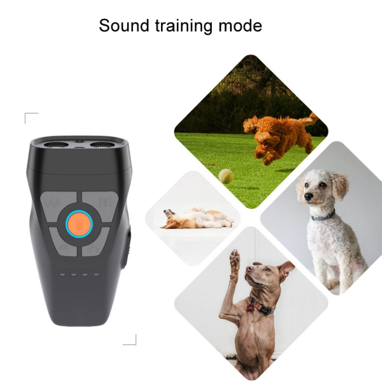 Dual Ultrasonic Repeller Pet Stop Barker With Mobile Power Supply Flashing Lighting Horn Function(Black) - Training Aids by buy2fix | Online Shopping UK | buy2fix