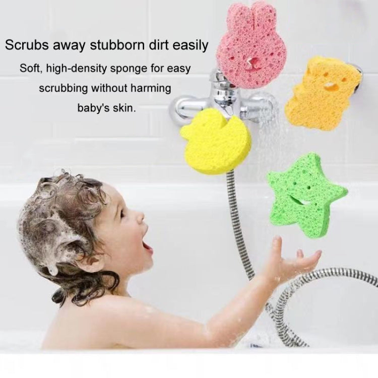 Baby Bathing Wood Pulp Sponge Cute Cartoon Soft Bath Sponge Bath Scrubber, Model: Little Star - Bath Brushes & Sponges by buy2fix | Online Shopping UK | buy2fix