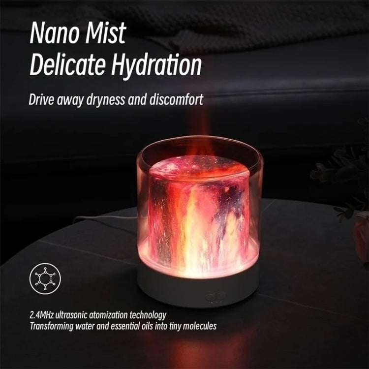 Colorful Light Flame Aromatherapy Humidifier Home Ambient Light Desktop Fragrance Diffuser(White) - Air Purifiers & Accessories by buy2fix | Online Shopping UK | buy2fix