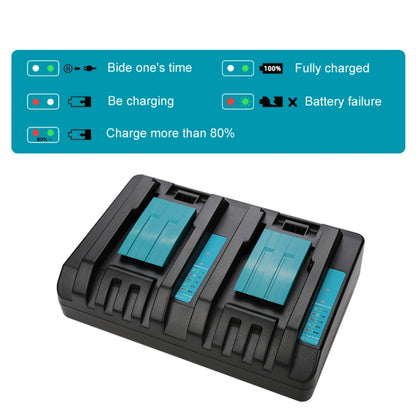 For Makita DC18RC 14.4-18V Lithium Battery Dual Charger, Specification: UK Plug - Electric Saws & Accessories by buy2fix | Online Shopping UK | buy2fix