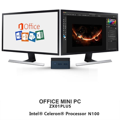 N100/DDR5 12th AlderLake-N100 Dual 4K60Hz Office And Home Mini PC, Spec: 12G+512G /UK Plug - Windows Mini PCs by buy2fix | Online Shopping UK | buy2fix