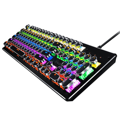 T-WOLF T75 104 Keys Adjustable RGB Light Computer Game Wired Mechanical Keyboard(Black) - Wired Keyboard by T-WOLF | Online Shopping UK | buy2fix