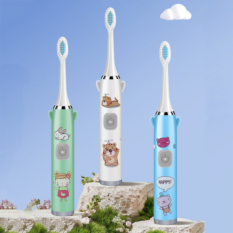 USB Charging Fully Automatic Ultrasonic Cartoon Children Electric Toothbrush, Color: Pink with 8 Heads - Toothbrushes by buy2fix | Online Shopping UK | buy2fix