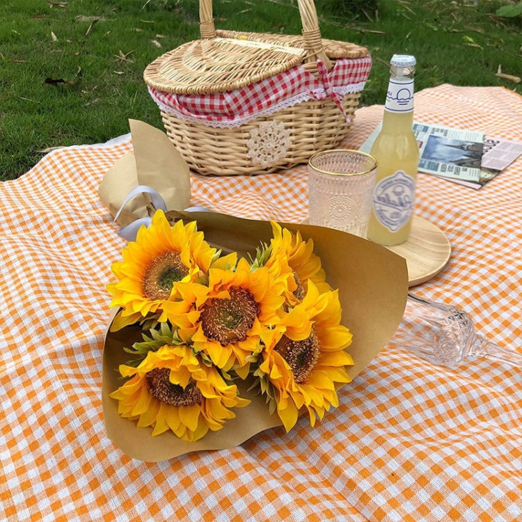 Simulated Flower Arrangement Table Ornament Picnic Photo Props, Style: 5pcs White+Yellow Daisy Transparent Bag - Other Props by buy2fix | Online Shopping UK | buy2fix