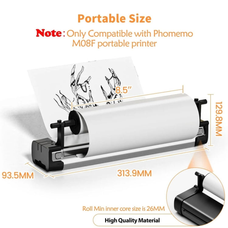 Phomemo M08F Printer Holder For Letter Rolls Thermal Paper - Printer Accessories by Phomemo | Online Shopping UK | buy2fix