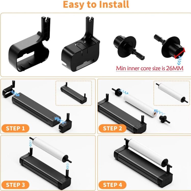 Phomemo M08F Printer Holder For Letter Rolls Thermal Paper - Printer Accessories by Phomemo | Online Shopping UK | buy2fix