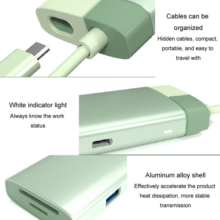 BS7A 7 In 1 Type-C Docking Station Multi-Function USB Hub Docking Station Converter(Gray) - USB HUB by buy2fix | Online Shopping UK | buy2fix