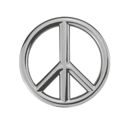 Car Anti-War Peace Sign Three-Dimensional Metal Stickers, Color: Silver - 3D Metal Sticker by buy2fix | Online Shopping UK | buy2fix