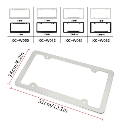 American Standard Aluminum Alloy License Plate Frame Including Accessories, Specification: Round Hole Aluminum Black - License Plate Covers & Frames by buy2fix | Online Shopping UK | buy2fix