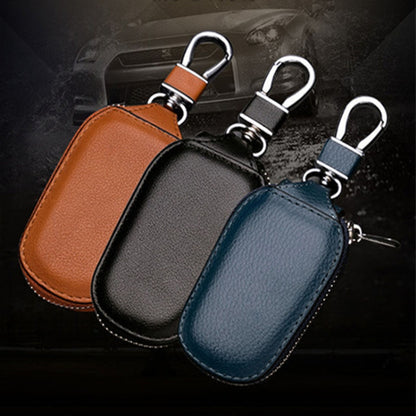 Leather Men Multifunctional Car Key Bag Large Capacity Universal Waist Hanging Key Storage Bag(Blue) - Car Key Cases by buy2fix | Online Shopping UK | buy2fix