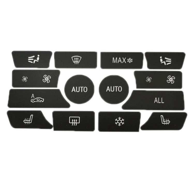 For BMW 5 Series/7 Series/X5/C6/F10/F01/F15 Air Conditioning Button Repair Sticker, Style: B 14pcs No OFF - Decorative Sticker by buy2fix | Online Shopping UK | buy2fix