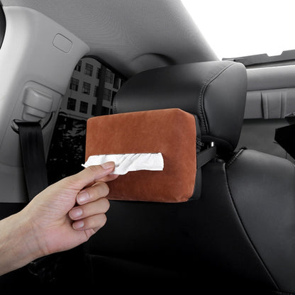 Auto Tissue Box Cover Car Center Console Armrest Box Tissue Holder(Brown) - Tissue Boxes by buy2fix | Online Shopping UK | buy2fix