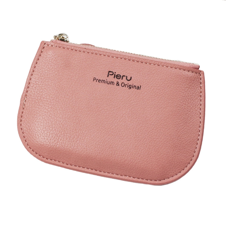 Leisure Ultra-thin Ladies Coin Purse Zippered Mini Wallet(Pink) - Card & Passport Bags by Pieru | Online Shopping UK | buy2fix