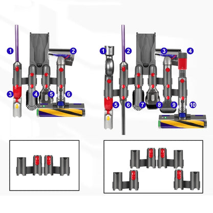 For Dyson V7 V8 V10 V11 V12 V15 Vacuum Cleaner Storage Rack Extension Bracket 1pair - Other Accessories by buy2fix | Online Shopping UK | buy2fix