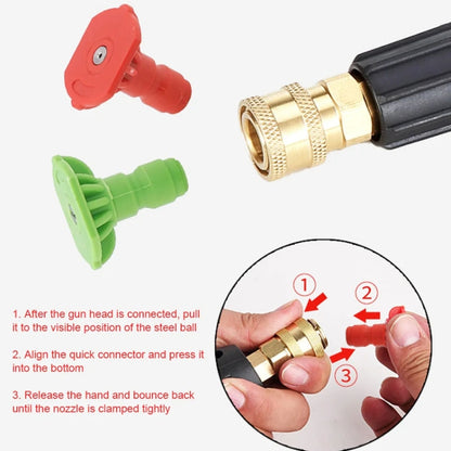 High-pressure Car Washer Nozzle Fan-shaped 1/4 Quick Plug Connector Water Rifle Parts, Specification: 15 Degree (1.1 Nozzle) - Car Washer & Accessories by buy2fix | Online Shopping UK | buy2fix