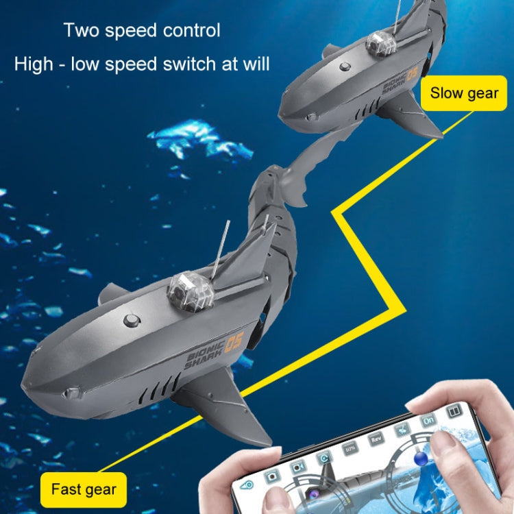 RC Shark Water Toy With Photo And Video Camera Radio Controlled Boat Toy For Children(Gray) - RC Cars by buy2fix | Online Shopping UK | buy2fix