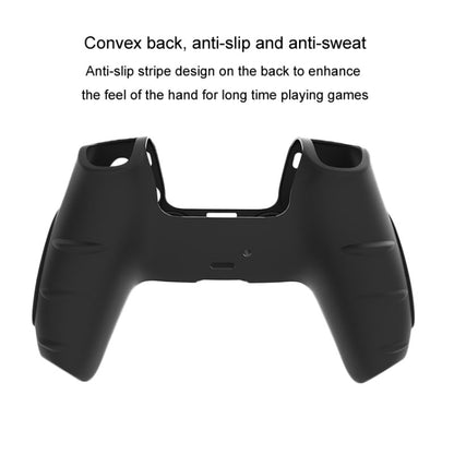 For PS5 Gamepad Silicone Protective Case Anti-Skid Soft Silicone Cover, Color: Black+8 Hats - Cases by buy2fix | Online Shopping UK | buy2fix