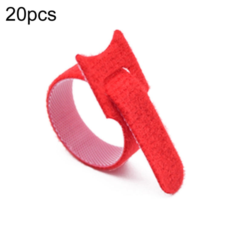 20pcs Nylon Fixed Packing Tying Strap Data Cable Storage Bundle, Model: 12 x 250mm Red - Cable Organizer by buy2fix | Online Shopping UK | buy2fix