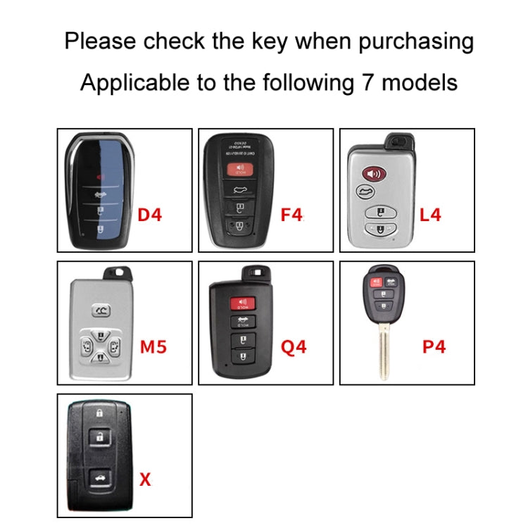 For Toyota Car Key Cover Multifunctional Keychain Anti-lost Number Plate, Style: L4 - Car Key Cases by buy2fix | Online Shopping UK | buy2fix