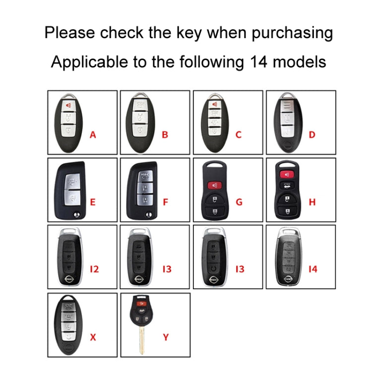 For Nissan Car Key Cover Keychain Anti-lost Number Plate, Style: X - Car Key Cases by buy2fix | Online Shopping UK | buy2fix