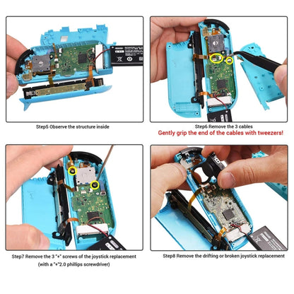 9 In 1 Kit For Nintendo Switch Joycon Joystick Thumb Stick Repair Tool - Switch Spare Parts by buy2fix | Online Shopping UK | buy2fix